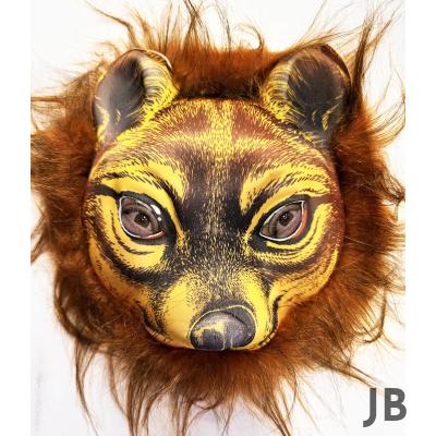 Kahverengi Saçlı Kaplan Aslan Leopar Maskesi Mega Peluş 32 No