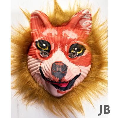 Kahverengi Saçlı Peluş Tilki Maskesi Mega Peluş 24 No