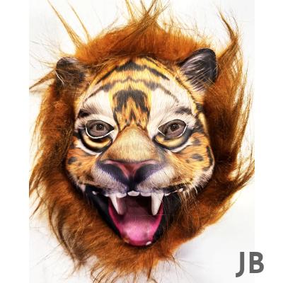 Kahverengi Saçlı Yeleli Aslan Kaplan Kurt Maskesi Mega Peluş 28 No