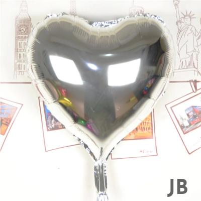 Kalp Uçan Balon Folyo Gümüş 80 Cm 32 İnç