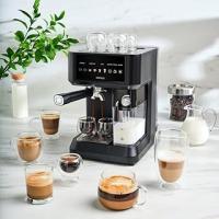 Karaca MyCaffe Barista S10 Entegre Süt Hazneli, Espresso, Latte ve Cappuccino Makinesi Matte Black