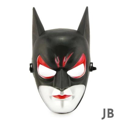 Kırmızı Gözlü Siyah Batman Maske - Lastikli Batgirl Maskesi 28x17 Cm