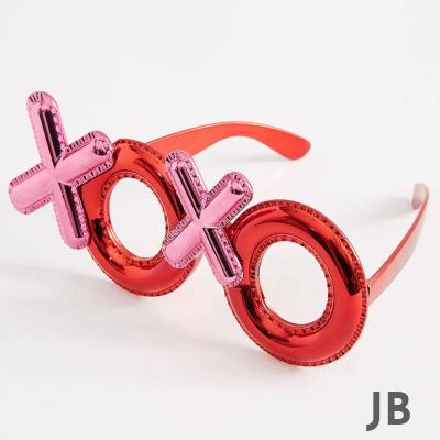 Kırmızı Renk Xoxo Yazılı Parti Gözlüğü 17x7 Cm