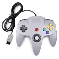 KIWITATA Klasik N64 Denetleyici, kiwitatá Retro N64 Kablolu Uzaktan Oyun Pedi Joystick Kontrolörü Uyumlu N64 Sistem Video Konsolu Gri