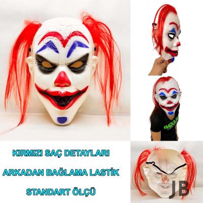 Kızıl Saçlı Joker Palyaço Maskesi