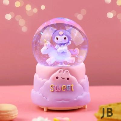 Kuromi İçi Dönmeli Püskürtmeli Işıklı Müzikli Kar Küresi Büyük Boy Alk3038