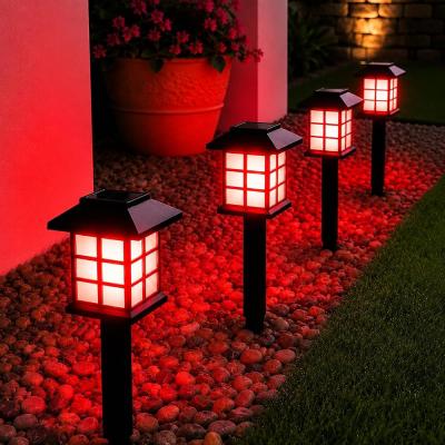 Kyrotech Hlyos 2 Adet 5W Solar Bahçe Lambası 38 cm, Güneş Enerjili Dekoratif Dış Mekan Aydınlatması, Su Geçirmez, Otomatik Sensörlü Peyzaj Lambası, Balkon, Teras, Veranda, Yürüyüş Yolu (Kırmızı Led)