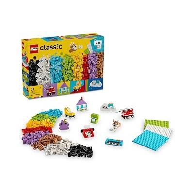 LEGO Classic Yaratıcı Yapım ve Oyun Kutusu 11044 | 5 Yaş ve Üzeri Kız ve Erkek Çocukları için Köpek ve Gökkuşağı İçeren Oyuncak Yapım Seti, Hediye Fikri (750 Parça)