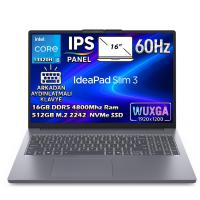 Lenovo IdeaPad Slim 3 16IRH10 Intel Core i5-13420H 16GB 512GB SSD 16" WUXGA (1920x1200) IPS Panel Freedos Taşınabilir Dizüstü Bilgisayar 83K20073TR