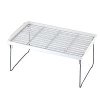 Lirazon Dolap İçi Raf Düzenleyici, Metal Ayaklı, Plastik Mutfak Rafı, Tezgah Üstü Yer Kazandıran Organizer, 14x30cm