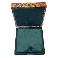 Lüks Kadife Takı Kutusu, Mücevher ve Tesbih için, Desenli Kadife Kaplama, Kilitli, Premium Hediye Kutusu (DESENLİ H.YEŞİL, 15X15)