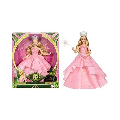 Mattel Universal Wicked Deluxe Glinda Moda Bebek ve Aksesuarlar, Taç ve Asa, Filmden Esinlenen Görünüm ve İmkanlı