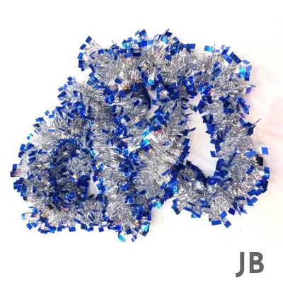 Mavi Gümüş Renk 4 Cm Genişlik Garland Çift Renk Sim Süs 180 Cm