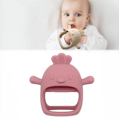 Meleni Baby Silikon Bebek Diş Kaşıyıcı - Diş Kaşıma Eldiveni Yenidoğan Dişlik Pembe