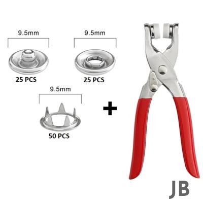 Metal Çıtçıtlı Düğme Pensesi Ve Düğmesi (25 Set)