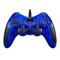 Microcase USB Kablolu Çift Titreşimli PC Konsol Oyun Kolu Gamepad Joystick -AL4630 Mavi