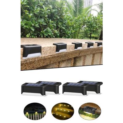 Mobee Solar Güneş Enerjili Köşebent Merdiven Veranda Bahçe Led Lamba 4Lü Dekor Bahçe Aydınlatma 1430
