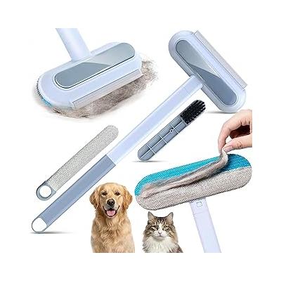 Mobilyalar İçin Evcil Hayvan Tüyü Temizleyici - Kedi ve Köpek İçin 4'ü 1 Arada Tüy Toplama Fırçası - Yeniden Kullanılabilir - Halı, Giysi, Yatak, Araba, Cam ve Fayans Uyumlu
