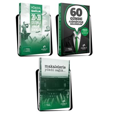 Modadil Yayınları 60 Günde Ezberbozan Kelimeleri Sağlık - Makalelerle Yökdil Sağlık - Yökdil Sağlık 20x20 Çözümlü Deneme Seti (3 Kitap Yökdil Sağlık Seti)