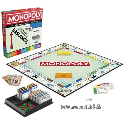 Monopoly Kutu Oyunu | Saklama Tepsili ve Daha Büyük Piyonlu Klasik Oyun | 8 Yaş ve Üzeri | 2 ila 6 Oyuncu | Çocuklar ve Yetişkinler için Aile Oyunları | Çocuk Hediyeleri