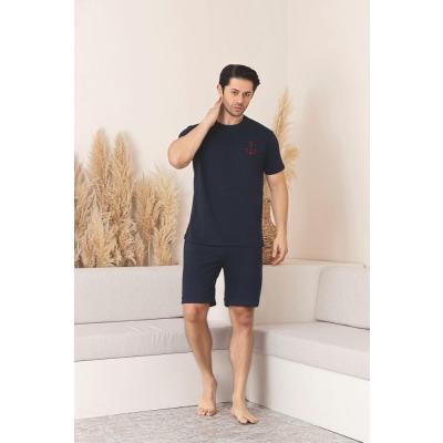 Motosiklet Baskılı Pijama Takımı, Erkekkısakol