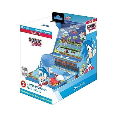 My Arcade Sonic Joystick Player: Sonic The Hedgehog Retro Video Oyun Konsolu, Çocuklar ve Yetişkinler için Oyunlar, 2 Oyunlar 1, Sega Klasik Oyun Salonları, 3.5 inç Tam Renkli Ekran