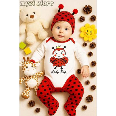 MYZİ STORE Bebek Yenidoğan Erkek/kız%100 Pamuk 3'lü Zıbın Takımı Seti
