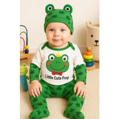 MYZİ STORE Bebek Yenidoğan Erkek/kız%100 Pamuk 3'lü Zıbın Takımı Seti