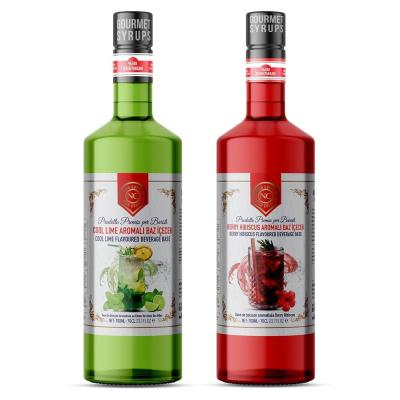 Nish Cool Lime, Berry Hibiskus Aromalı Baz İçecek 2’li Set (2 X 700 ml) - Cam Şişe