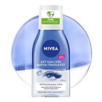 NIVEA Çift Fazlı Göz Makyaj Temizleyici 125 ml,Biotin,Kirpik Bakımı,Suya Dayanıklı Maskara ve Makyaj