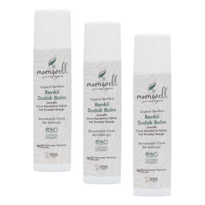 Organik Kırmızı Renkli Dudak Balmı Stick 5 Ml (3 paketi)