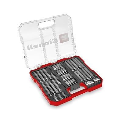 Orijinal Einhell XL-CASE Otomotiv Bit Seti – 40 Parça (10 mm Altıgen Saplı CrV Çelik Power Bitler, 10 mm Altıgen 3/8" ve 1/2" Kare Lokma Adaptörleri, Saklama Kutusu Dahil) - 49109032