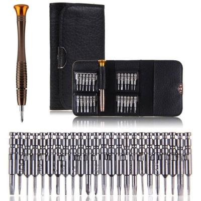 Orret Home 25 Parça Hassas Tornavida Seti, Deri Çantalı, Krom-Vanadyum Çelik, PC/Laptop/Telefon/Gözlük Tamir Seti, Torx/Düz/Yıldız Uçlu