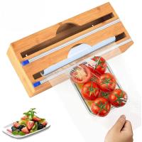 Orret Home Bambu Asılabilir Streç Film ve Alüminyum Folyo Kesme Aleti, Kesici Streçlik ve Folyoluk, Mutfakta Pratik Kullanım için Tasarlanmış, Dayanıklı ve Şık Mutfak Aksesuarı (İki Gözlü)