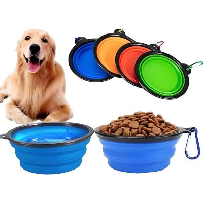 Orret Home Pratik Katlanabilir Taşınabilir Kedi Köpek Mama ve Su Kabı Evcil Hayvan Portatif Kase,Akordiyon Silikon Kap