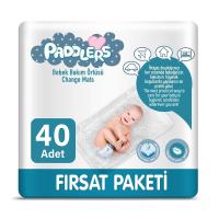Paddlers Bebek Bakım Örtüsü 60x60 cm 40 Adet (4x10) – Alt Açma, Yatak Koruyucu