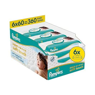 Pampers Aqua Soft Touch Bebek Islak Havlu 6 Paket 360 Yaprak