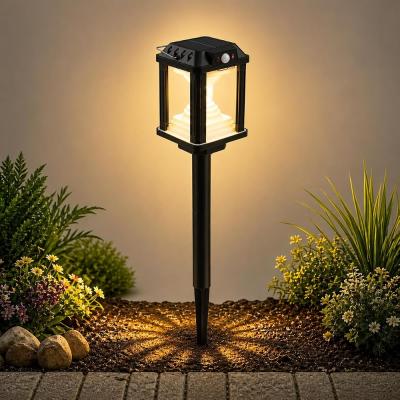 Panter Solar Bahçe Aydınlatması, Balkon Dekorasyonu, Güneş Enerjili Hareket Sensörlü, 3000K Sarı Gün Işığı Filament LED Dış Mekan Su Geçirmez Çim Yol Peyzaj Patika Aydınlatma Dekoratif Lamba 55 CM