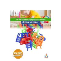 Papatyampartievi Eğitici Denge Oyunu: Chair Stack Sandalye İle Denge Becerisi Geliştirme Oyuncağı