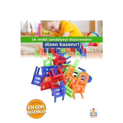 Papatyampartievi Eğitici Denge Oyunu: Chair Stack Sandalye İle Denge Becerisi Geliştirme Oyuncağı