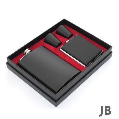 Paslanmaz Çelik 2 Shot Bardak Ve  Tabakalı Matara Seti Alk2670