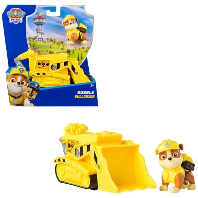 Paw Patrol, Rubble oyun figürlü inşaat aracı (sürdürülebilir temel araç/ana araç), 3 yaşından büyük çocuklar için oyuncak