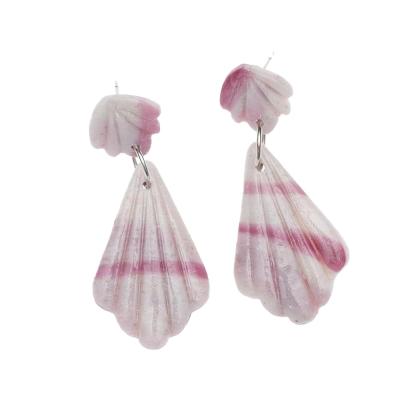 PEMBE KÜPE, DENİZ KABUĞU KÜPE, MODA TAKI, KADIN MÜCEVHER