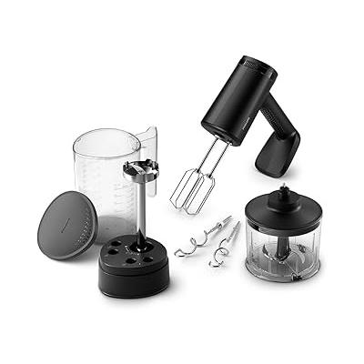 Philips 5000 Serisi Güçlü El Mikser Seti 500W, El Blender Aparatı, Doğrayıcı Aparatı, Ölçekli Akıllı Saklama Kabı, 5 Hız Ayarı ve Turbo, HR3781/20