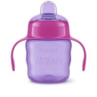Philips Avent Eğitici Damlatmaz Bardak, 6 Ay+, Kız Bebekler için, Yumuşak Silikon Uç, Kolay Tutuş, Sızdırmaz Tasarım, Bulaşık Makinesinde Yıkanabilir, 200 ml, SCF551/03