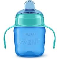 Philips Avent Eğitici Damlatmaz Bardak, 6 Ay+ Erkek Bebekler için, Yumuşak Silikon Uç, Sızdırmaz ve Kolay İçim, Tutma Saplı, BPA İçermez, Bulaşık Makinesinde Yıkanabilir, 200 ml, SCF551/05