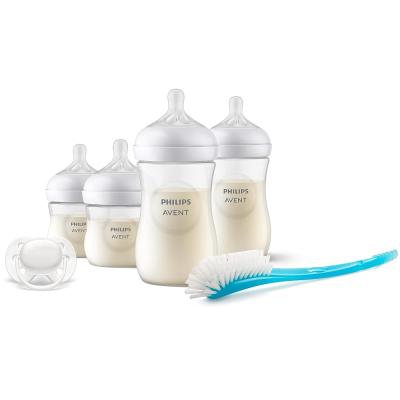 Philips Avent Natural Response Hoşgeldin Bebek Hediye Seti – 4 Biberon, Ultra Soft Emzik, Biberon Fırçası, Damlatmaz Emzik, Doğal Kavrama, Antikolik Valf, BPA İçermez, SCD838/11
