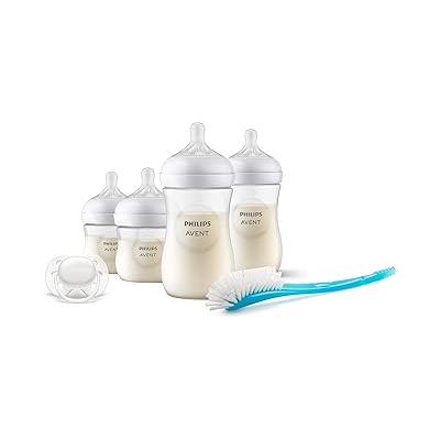 Philips Avent Natural Response Hoşgeldin Bebek Hediye Seti – 4 Biberon, Ultra Soft Emzik, Biberon Fırçası, Damlatmaz Emzik, Doğal Kavrama, Antikolik Valf, BPA İçermez, SCD838/11