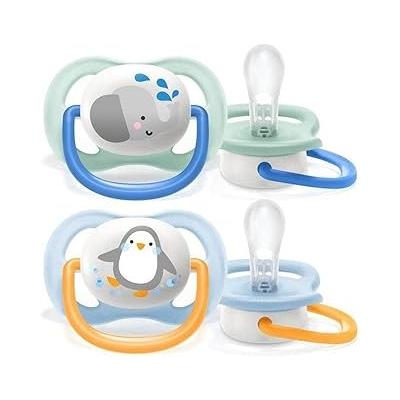 Philips Avent Ultra Air Emzik, Erkek Bebekler için 0-6 Ay, 2’li Paket, Ortodontik Silikon, Geniş Hava Delikli, Mikrodalga Sterilize Edilebilir, BPA İçermez, Taşıma Kutulu, SCF080/05