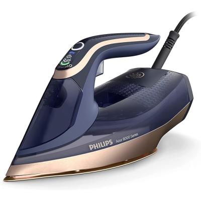 Philips Azur 8000 Serisi Buharlı Ütü - 85 g/dk Sürekli Buhar, 260g Turbo Şok Buhar, 3000 W, OptimalTEMP Teknolojisi, SteamGlide Elite Taban, Koyu Mavi (DST8050/20)